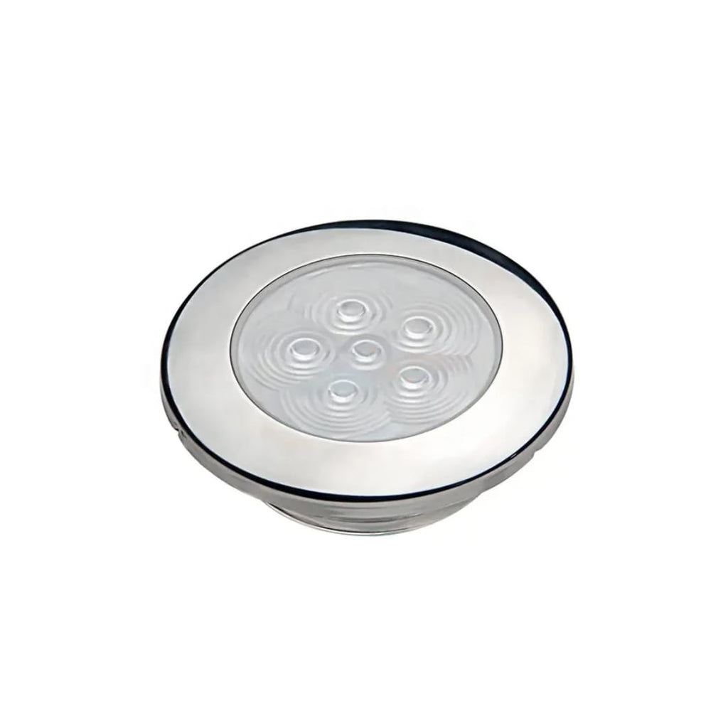 Luz de Carta, vermelha, com aro em inox 316